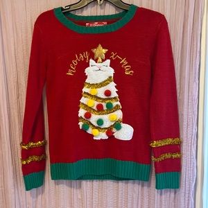 33 Degrees Cat holiday sweater